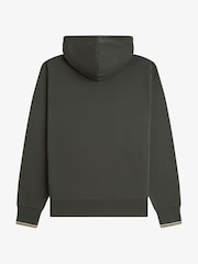 Fred Perry Green Hooded Zip Through Sweatshirt - Image 2 of 2