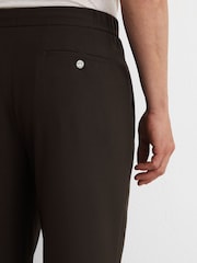 Reiss Brown Found Relaxed Fit Stretch Drawstring Trousers - Image 5 of 7