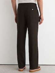 Reiss Brown Found Relaxed Fit Stretch Drawstring Trousers - Image 6 of 7