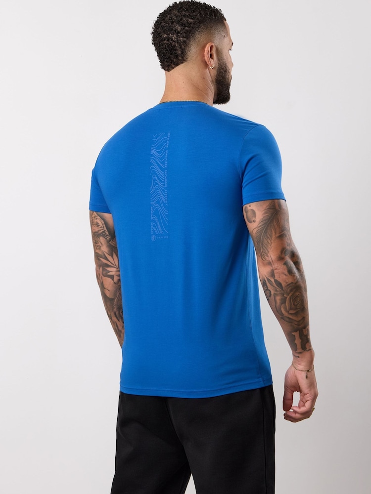 Gym King Blue Stoic Hekla Jersey T-Shirt - Image 2 of 4