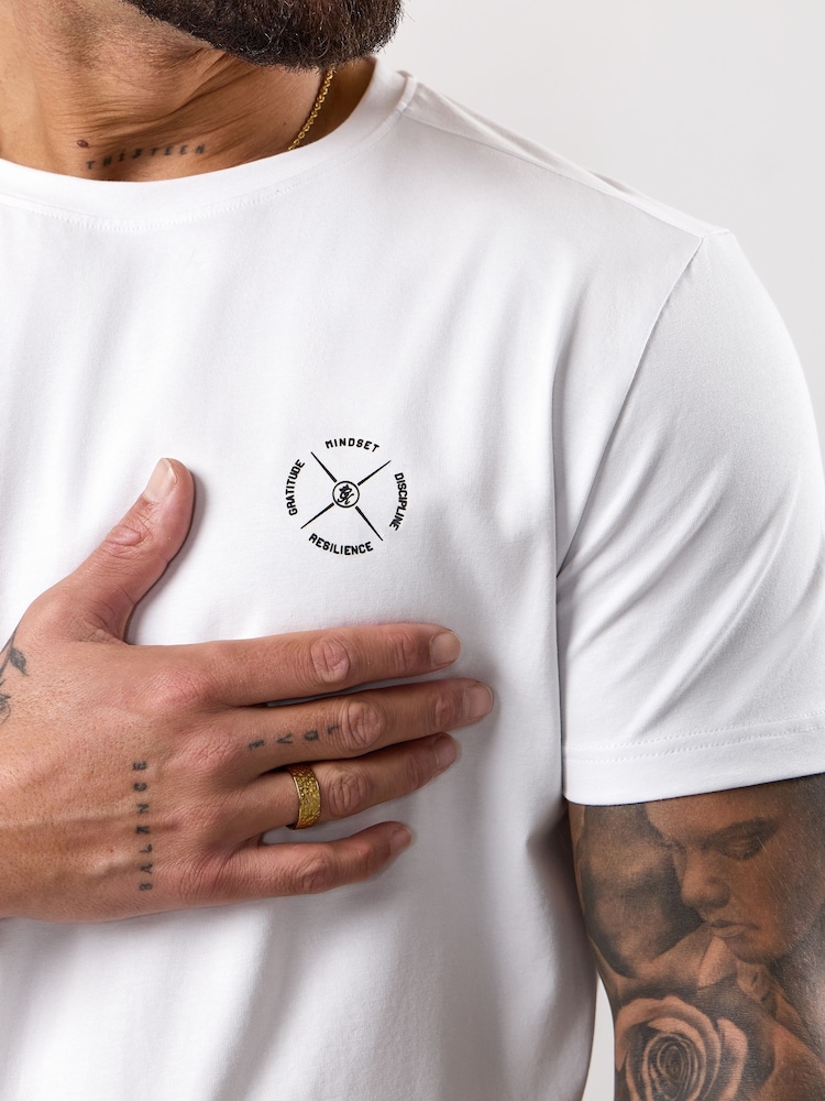 Gym King White Stoic Esja Jersey T-Shirt - Image 4 of 4