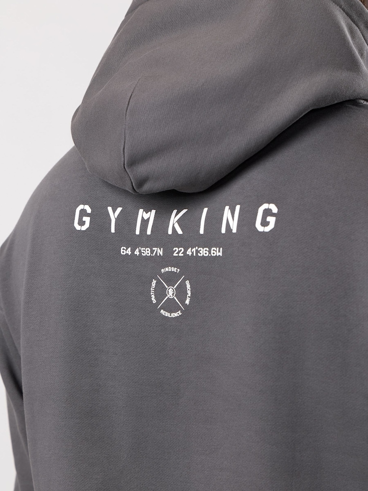 Gym King Grey Stoic Esja Loopback Hoodie - Image 4 of 4