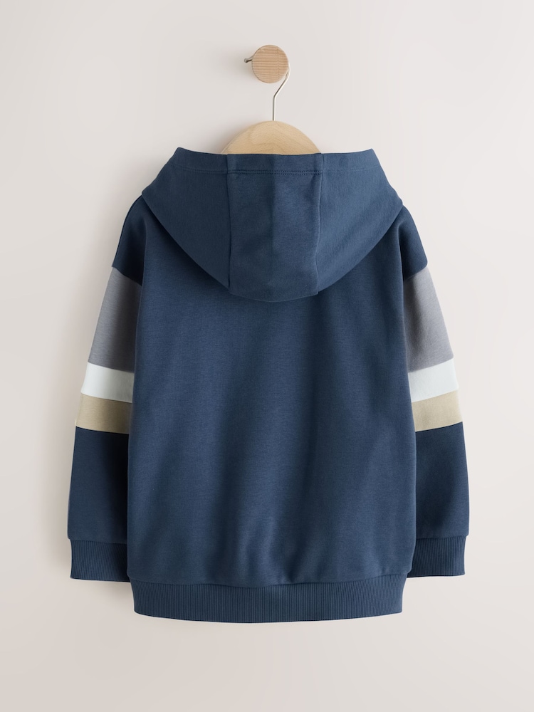 Blue Colourblock Hoodie (3-16yrs) - Image 2 of 5