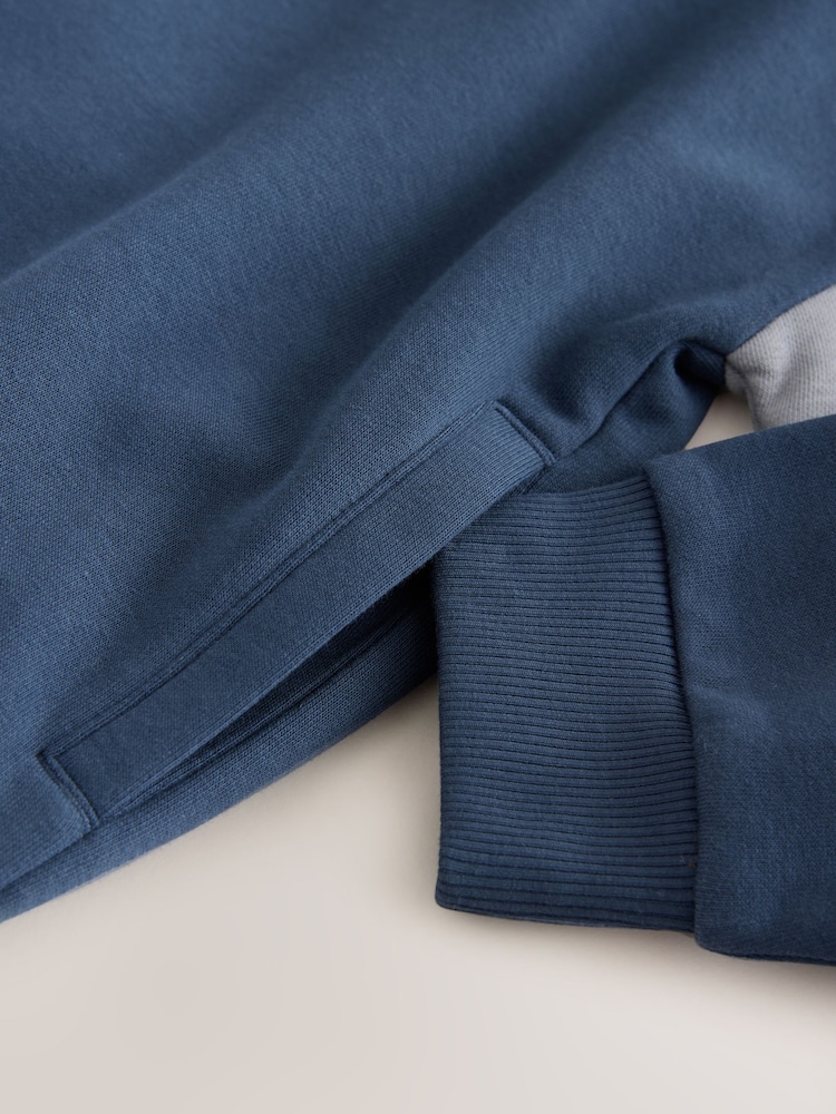 Blue Colourblock Hoodie (3-16yrs) - Image 5 of 5