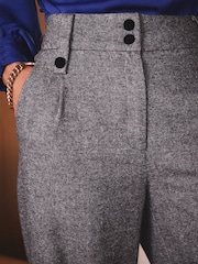 Love & Roses X Binky Grey Waist Detail Check Trousers - Image 4 of 4