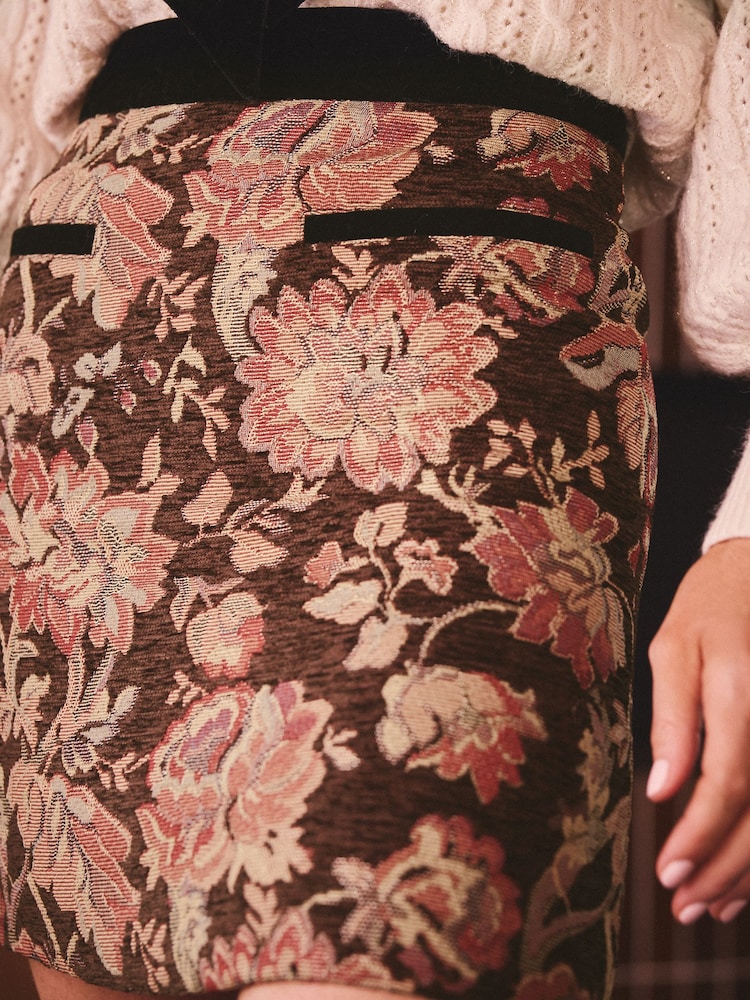 Love & Roses x Binky Multi Floral Tapestry Mini Skirt - Image 2 of 4 Love & Roses x Binky Multi Floral Tapestry Mini Skirt - Image 2 of 4