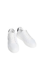 Calvin Klein White Avenue Leather Logo Trainers - Image 2 of 4