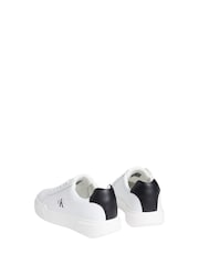 Calvin Klein White Avenue Leather Logo Trainers - Image 3 of 4