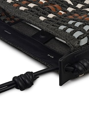 ブラック - Radley The Camden ラフィアチェック柄ショルダーバッグ - 画像 3 / 5