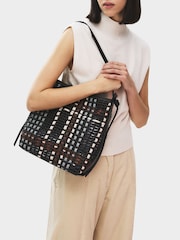 ブラック - Radley The Camden ラフィアチェック柄ショルダーバッグ - 画像 5 / 5