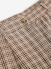 Laura Ashley Brown Check Check Barrel Leg Trousers - Image 6 of 6
