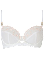 KBX White Non Pad Balcony Hallie Floral Embroidery Mesh Bra - Image 5 of 5