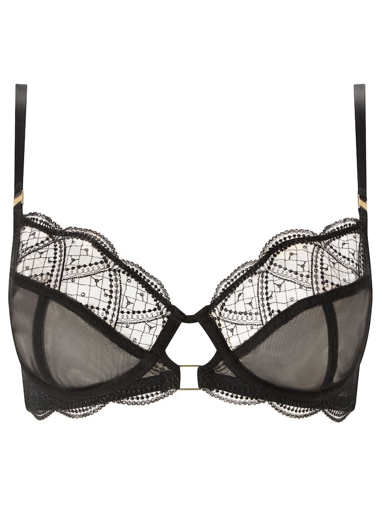 Knickerbox Black Non Pad Balcony Eden Mesh Bra - Image 5 of 5
