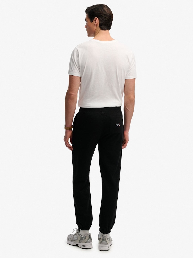 Superdry Black Essential Logo Classic Joggers - Image 2 of 7 Superdry Black Essential Logo Classic Joggers - Image 2 of 7