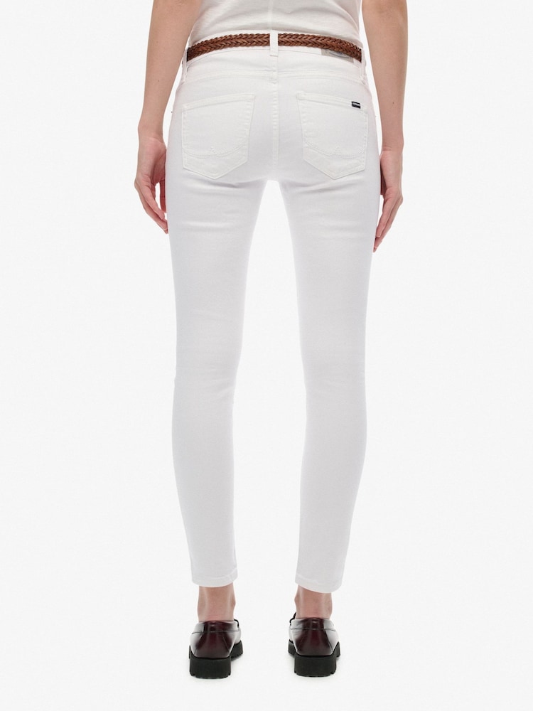 Superdry White Mid Rise Skinny Jeans - Image 2 of 8