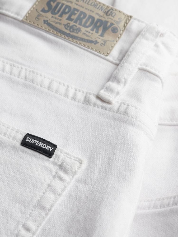 Superdry White Mid Rise Skinny Jeans - Image 8 of 8