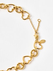 Oliver Bonas Gold Tone Romy Stainless Steel Waterproof Heart Chunky Chain Necklace - Image 3 of 4