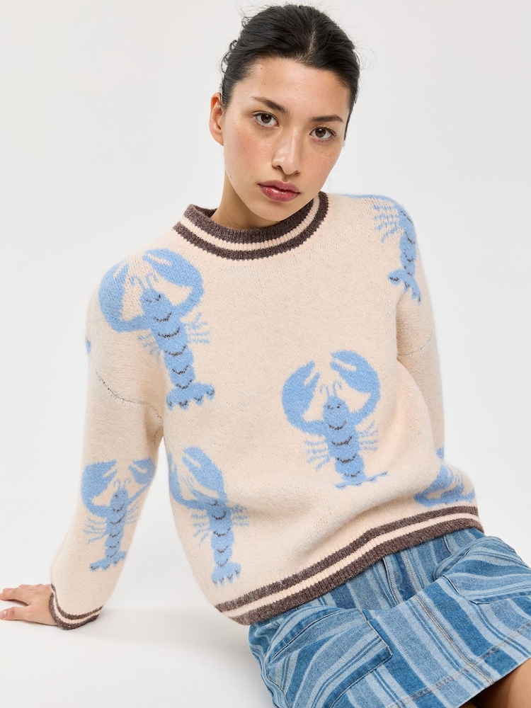 Oliver Bonas Lobster Crew Neck Knitted Jumper - Изображение 1 7