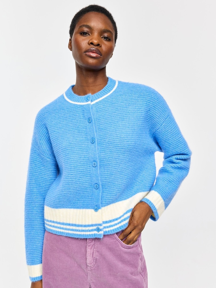 Oliver Bonas Striped Crew Neck Knitted Jumper - Imaginea 1 din 8