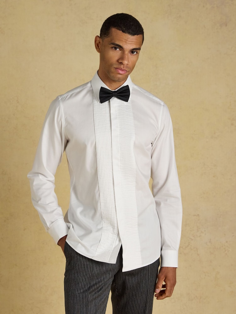 Joules Pleated Bib Front Dress Shirt - Bild 1 av 5