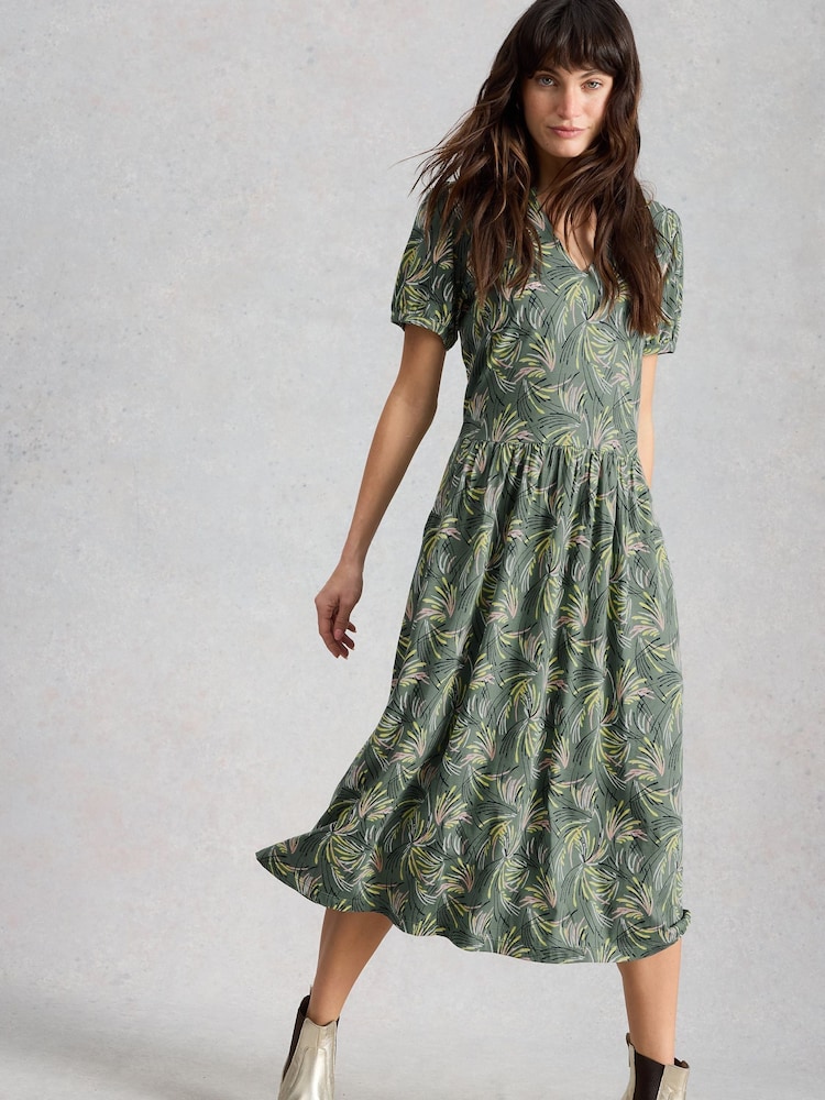 White Stuff Green Leah Jersey Dress - Image 2 of 6 White Stuff Green Leah Jersey Dress - Image 2 of 6