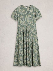 White Stuff Green Leah Jersey Dress - Image 5 of 6