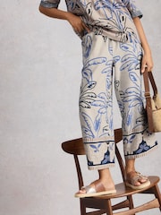 White Stuff White Shelly Linen Blend Culottes - Image 1 of 6