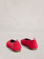 White Stuff Pink Cheri Suede Ballerinas - Image 3 of 4