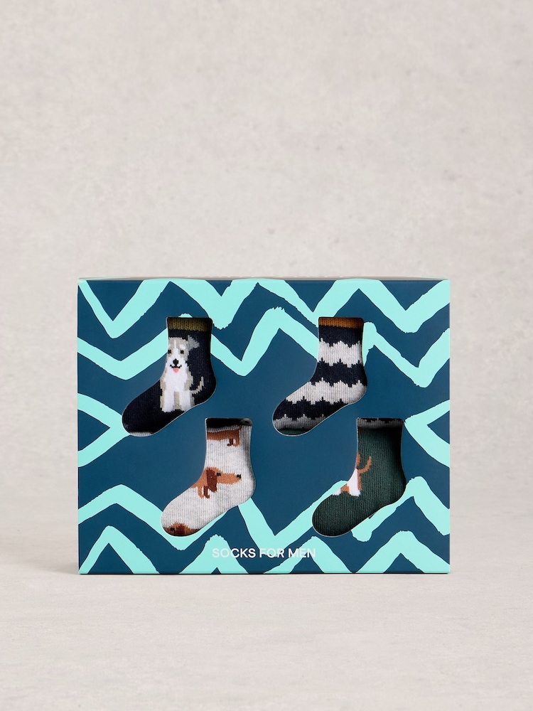 White Stuff Light Grey Bike Pattern Ankle Socks 4 Pack - Image 4 of 4 White Stuff Light Grey Bike Pattern Ankle Socks 4 Pack - Image 4 of 4