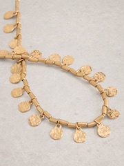 White Stuff Gold Tone Katie Disc Necklace And Earrings Set 2 Pack - Image 2 of 3