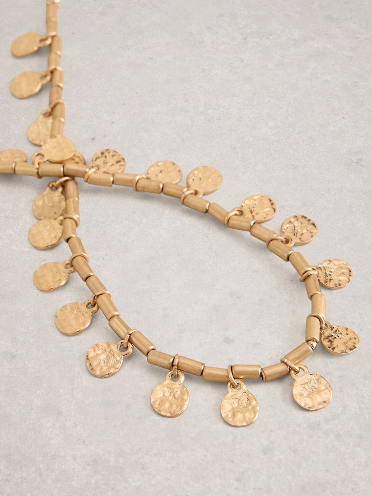 White Stuff Gold Tone Katie Disc Necklace And Earrings Set 2 Pack - Image 2 of 3