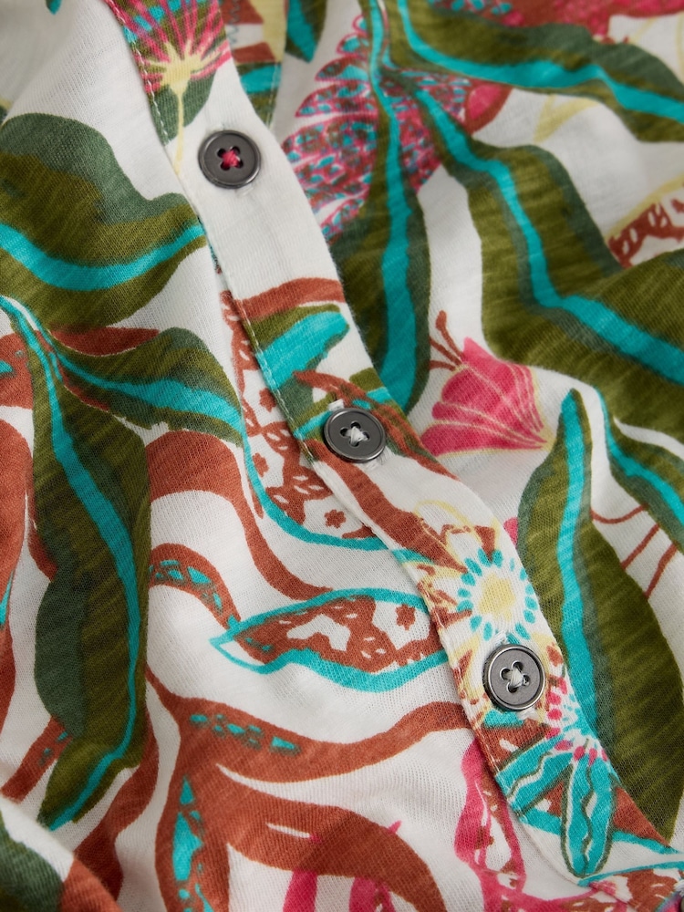 White Stuff White Annie Short Sleeve Jersey Shirt - Image 6 of 6