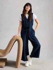 White Stuff Betty Linen Jumpsuit - 6的图像3｝