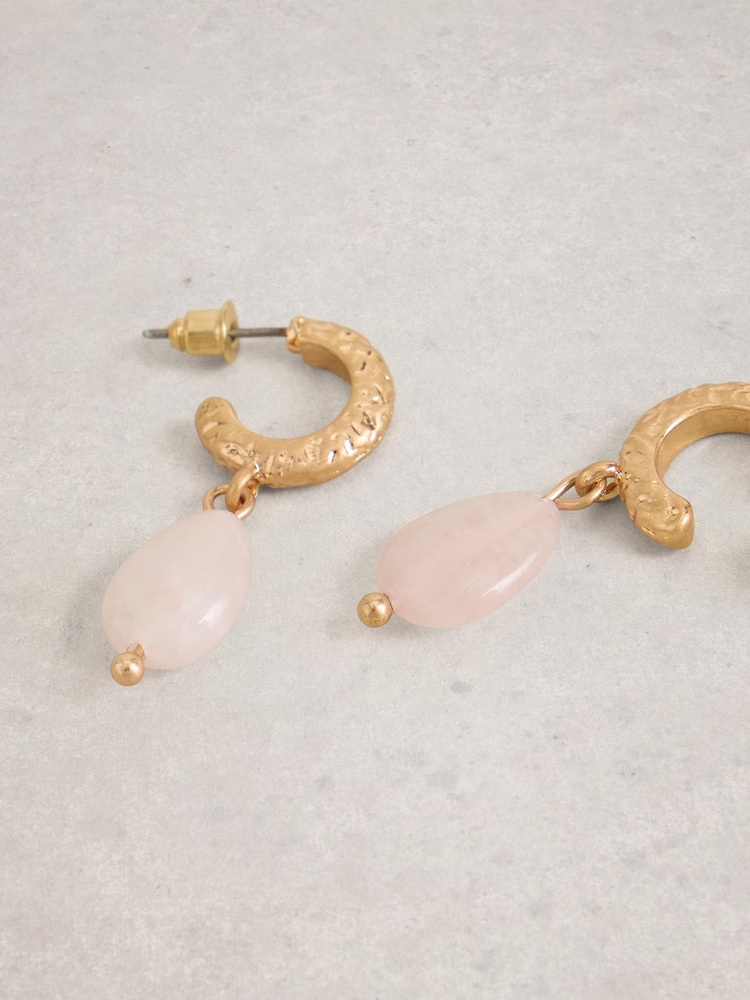 White Stuff Gold Tone Rachel Semi Precious Earrings - Image 2 of 2