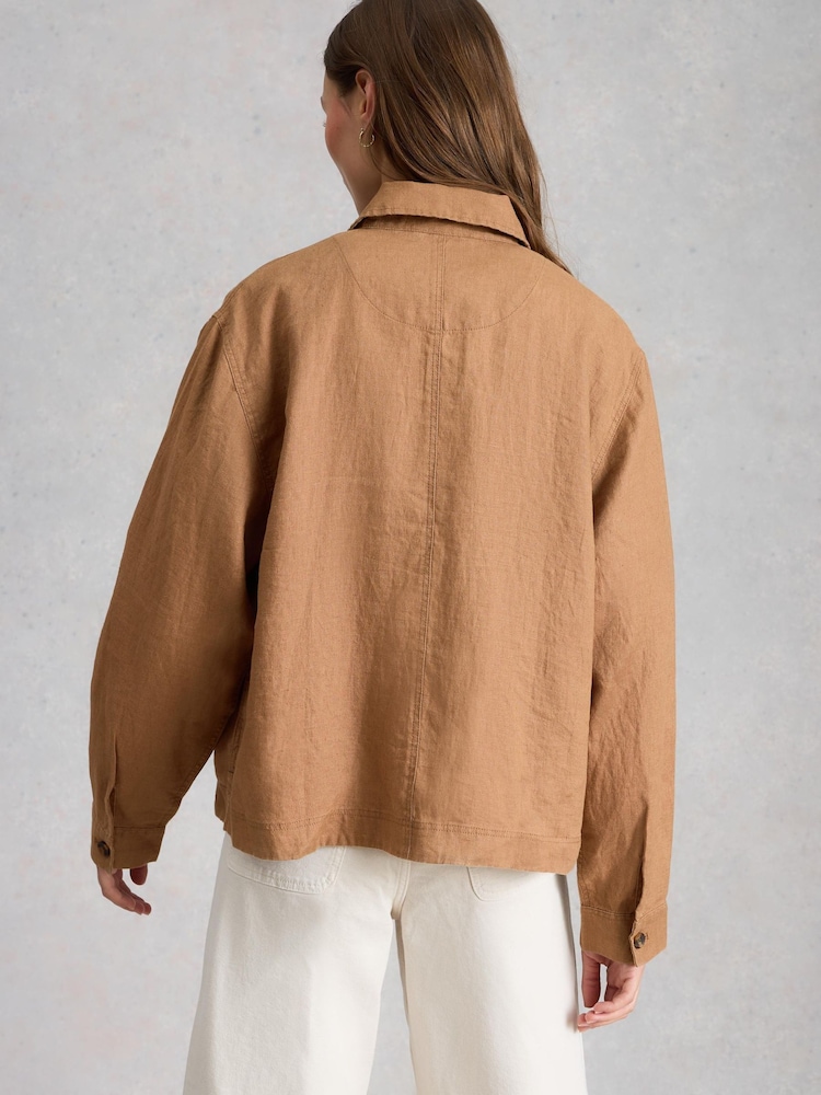 White Stuff Brown Isabel Linen Jacket - Image 2 of 6 White Stuff Brown Isabel Linen Jacket - Image 2 of 6