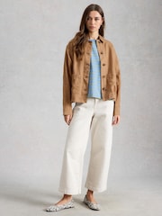White Stuff Brown Isabel Linen Jacket - Image 4 of 6