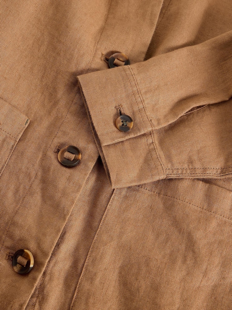 White Stuff Brown Isabel Linen Jacket - Image 6 of 6 White Stuff Brown Isabel Linen Jacket - Image 6 of 6