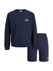 JACK & JONES Junior Crew Nack Sweat Top & Short Set - Image 1 de 3