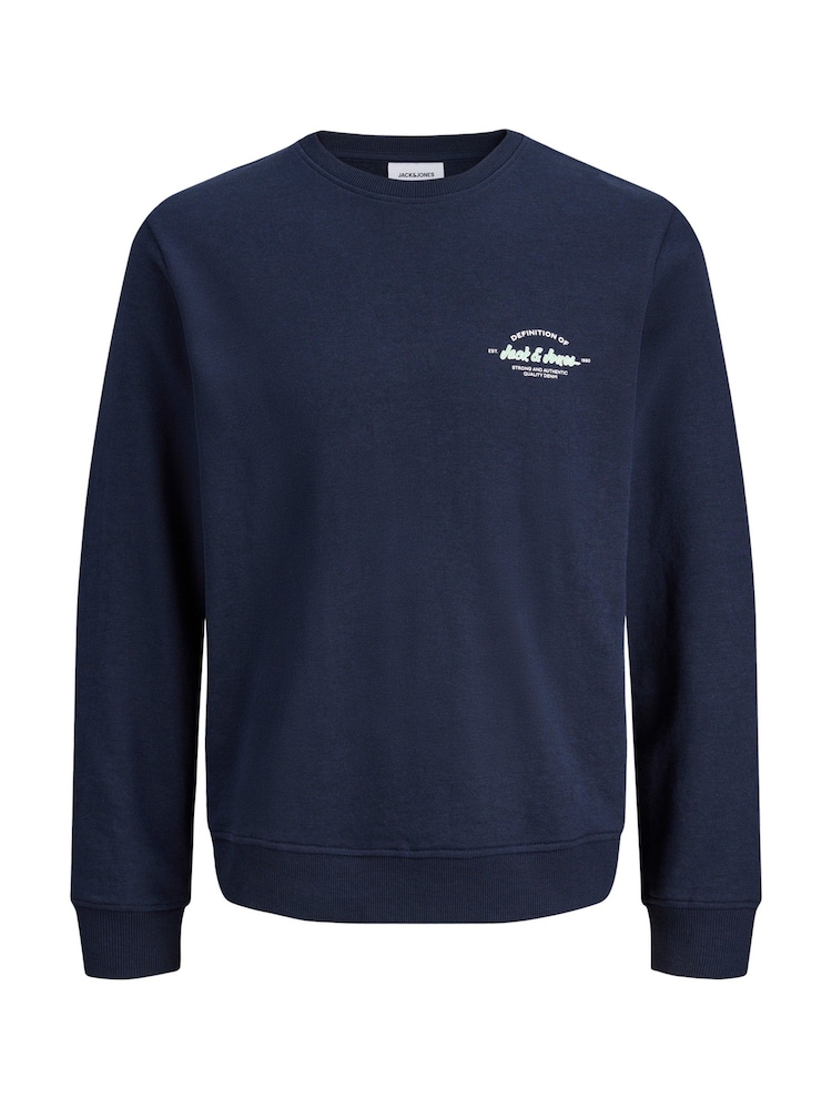 JACK & JONES Junior Crew Nack Sweat Top & Short Set - Image 2 de 3