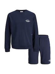 JACK & JONES Junior Crew Neck Sweat Top & Short Set - Bild 4 von 6