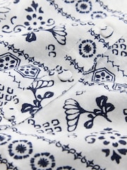 White/Navy Print N. Premium Linen Midi Skirt - Image 7 of 7