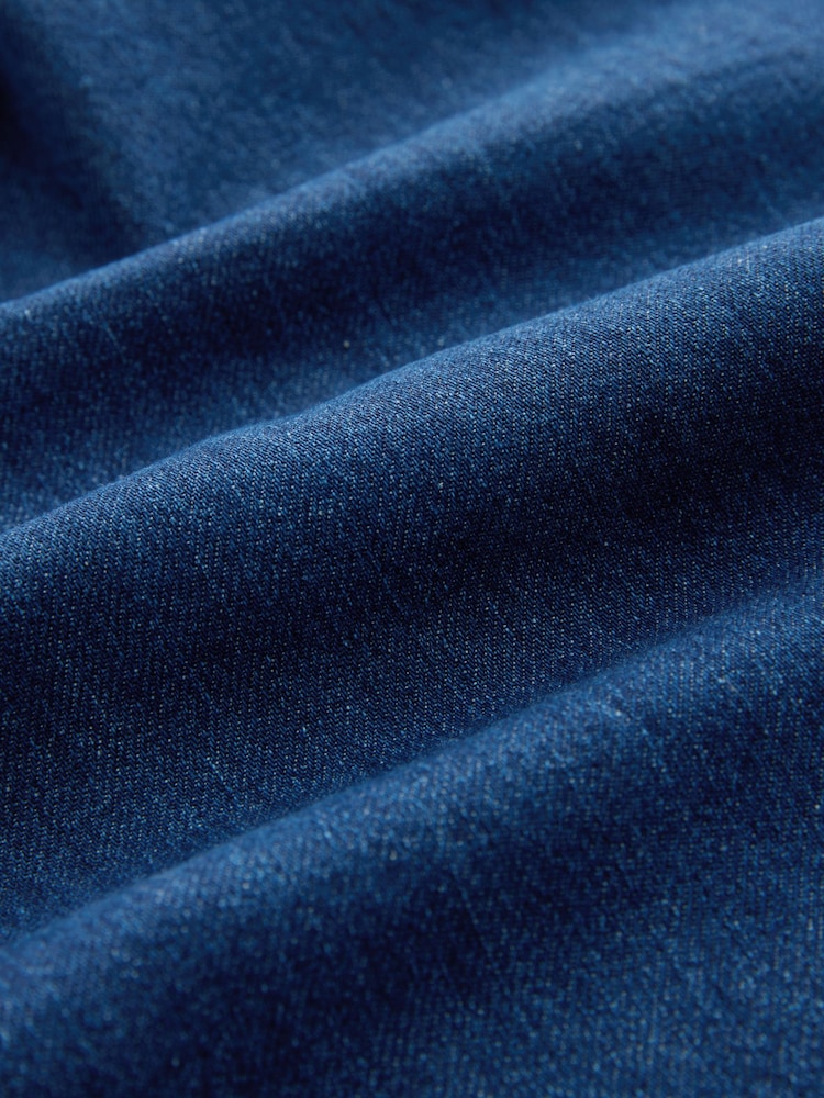 Dark Blue Side Stripe Denim Track Joggers - Image 8 of 8