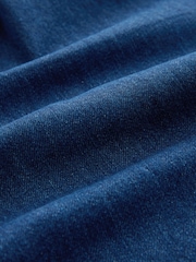 Dark Blue Side Stripe Denim Track Joggers - Image 9 of 9