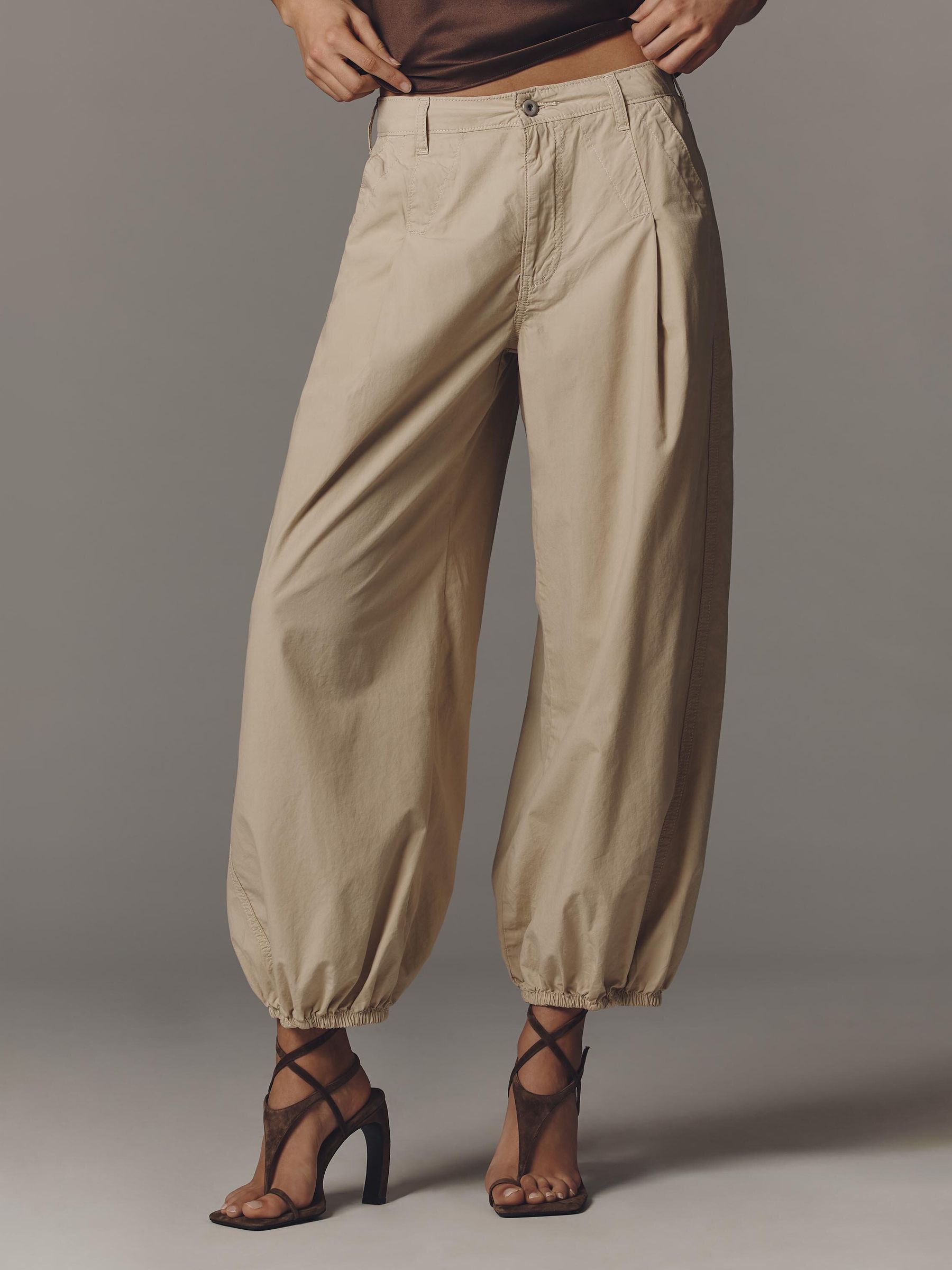 Buy Anthropologie Beige Pilcro Balloon Trousers from Next USA