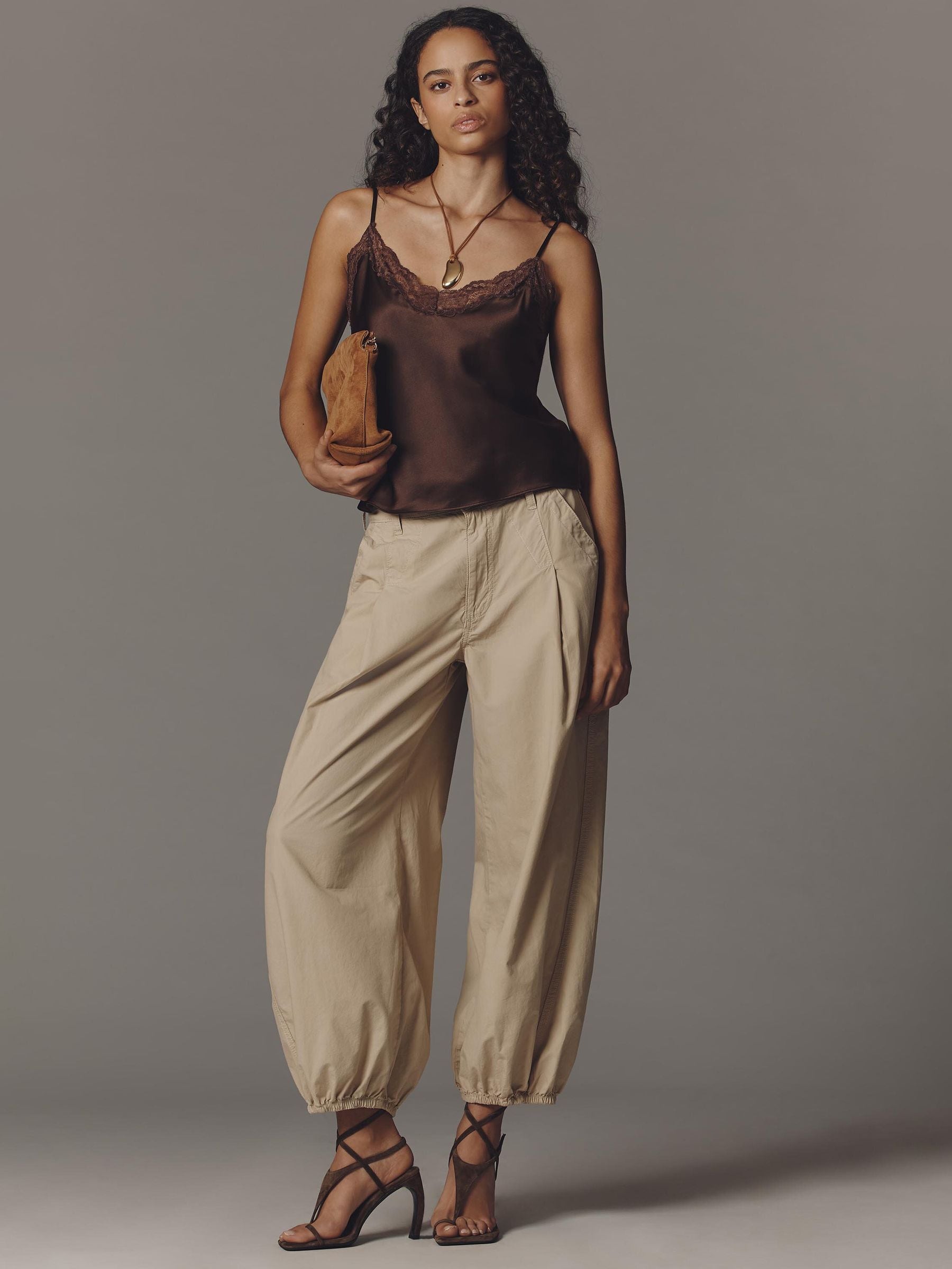 Buy Anthropologie Beige Pilcro Balloon Trousers from Next USA