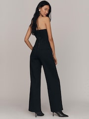 Anthropologie Pilcro Strapless Corset Denim Black Jumpsuit - Image 2 of 3