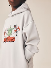Grey Christmas Sweatshirt Hoodie (3-16yrs) - Image 3 of 4