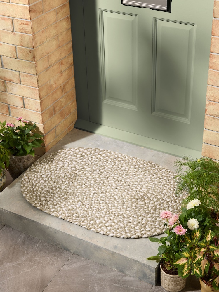Laura Ashley Braided Jute Ovall Doormat - Imaginea 1 din 4