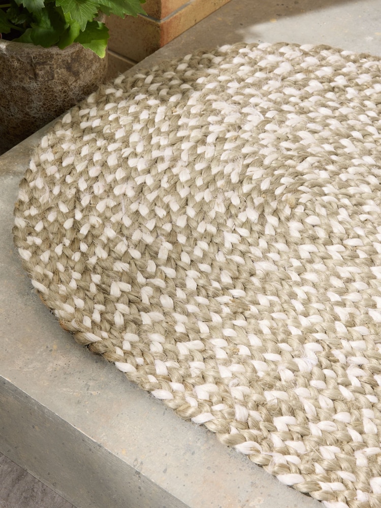 Laura Ashley Braided Jute Ovall Doormat - Imaginea 2 din 4