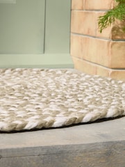 Laura Ashley Braided Jute Ovall Doormat - Imaginea 3 din 4